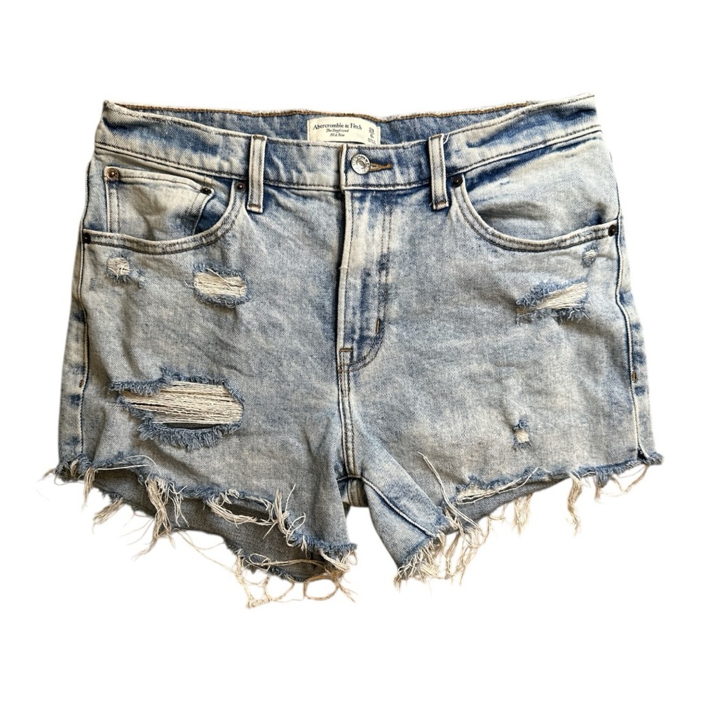 Abercrombie & Fitch Blue Jean Shorts Distressed Vintage Style